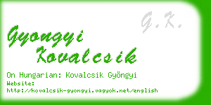 gyongyi kovalcsik business card